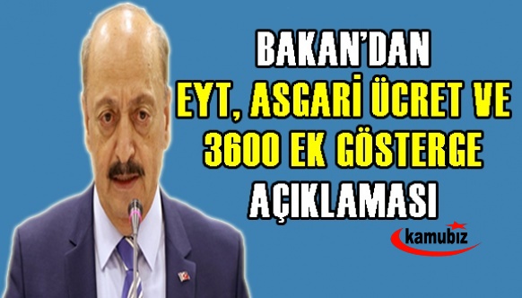 Bakan Vedat Bilgin'den asgari ücret, EYT ve 3600 ek gösterge hakkında yeni açıklaması