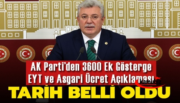 AK Parti'den son dakika 3600 ek gösterge, EYT ve asgari ücret açıklaması! Tarih belli oldu...