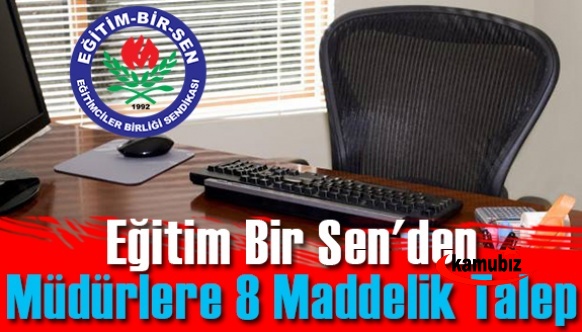 Eğitim Bir Sen'den okul müdürlerine 8 maddelik talep