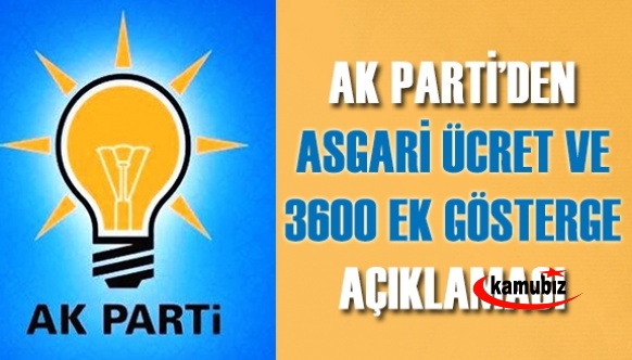 Ak Parti'den asgari ücret ve 3600 ek gösterge açıklaması