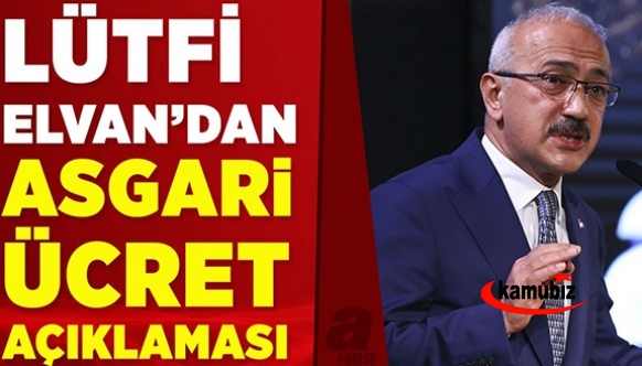 Maliye Bakanı Lütfi Elvan'dan asgari ücret hakkında açıklama