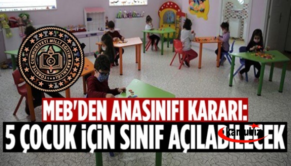 Atama bekleyen anasınıfı öğretmenlerine müjde! MEB anasınıfı açılabilmesi için öğrenci sayısını 5'e düşürdü