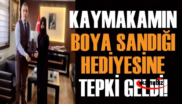 Kaymakamın boya sandığı hediyesine tepki