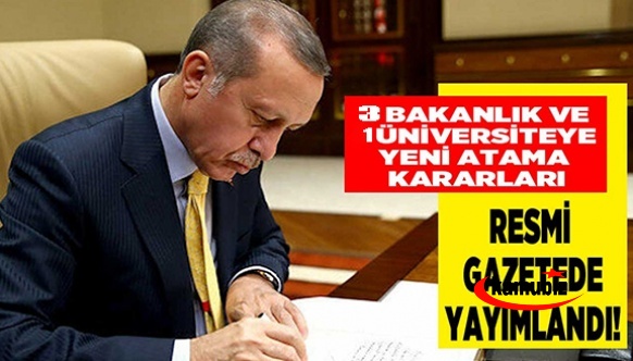 11 Aralık 2021 Tarihli Atama Kararları Resmi Gazete'de Yayımlandı! 3 Bakanlık ve 1 Üniversiteye Yeni Rektör Atamaları Yapıldı