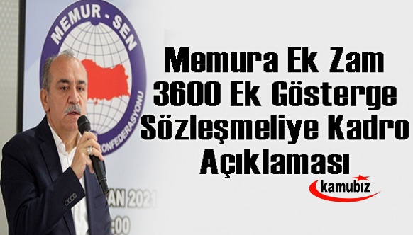 Yetkili sendika Büro Memur Sen: Memurun ek bir zamma ihtiyacı var! İşte seyyanen zam, ek ödeme, 3600 ek gösterge ve sözleşmelilere kadro açıklaması...