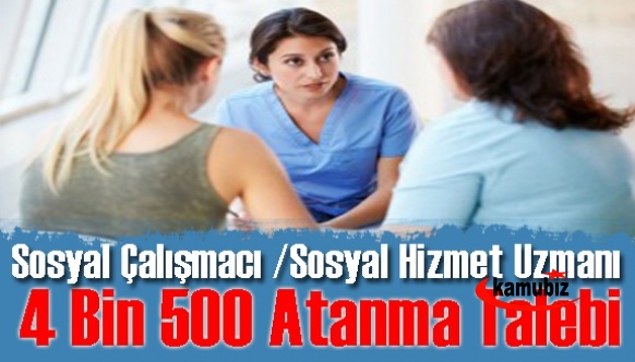 Sosyal Çalışmacı ve Sosyal Hizmet Uzmanı Aile Bakanlığından ÖSYM ile 4 Bin 500 Atama İstiyor