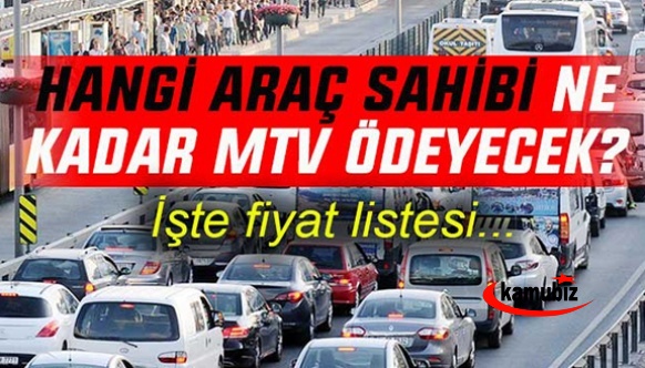 Hangi araç sahibi ne kadar MTV ödeyecek? İşte 2022 MTV ücret listesi