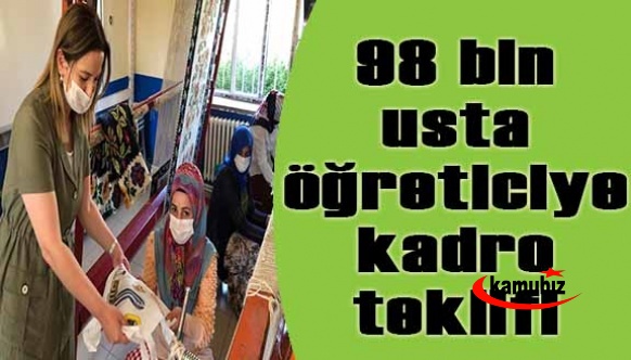 Halk eğitim merkezlerinde çalışan 98 bin usta öğreticiye kadro teklifi