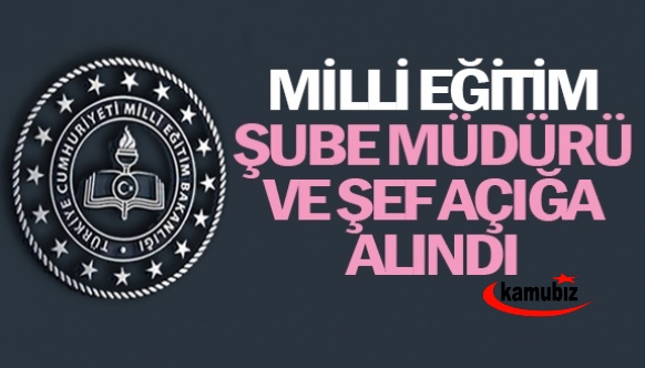 İl Milli Eğitim şube müdürü ve şef açığa alındı