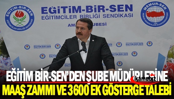 Şube müdürlerine maaş zammı ve 3600 ek gösterge için Eğitim Bir Sen'den açıklama