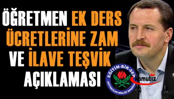 Ali Yalçın'dan öğretmenlere ilave teşvik, ek ders ücretine zam, sözleşmeli öğretmenliğe son verilsin açıklaması