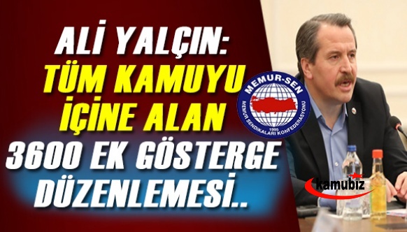 Ali Yalçın: Sadece dört meslek için 3600 ek gösterge değil, tüm kamuyu içerisine alan düzenleme