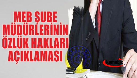 MEB şube müdürlerinin talepleri karşılanmalı, özlük hakları iyileştirilmeli