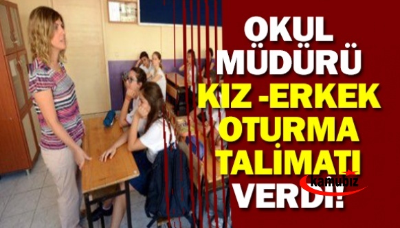 Okul müdüründen öğretmenlere 'haremlik selamlık' oturma talimatı