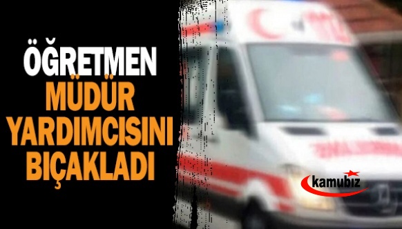 Öğretmen, kendisini uyaran müdür yardımcısını bıçakladı