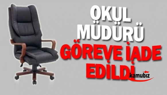 MEB okul müdürünü görevine iade etti!