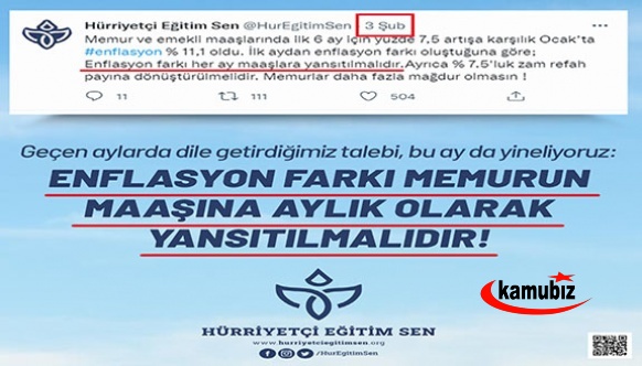 Enflasyon Farkı, Zam Değildir. Aylık Yansıtılmalıdır