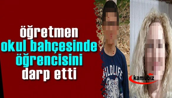 Öğretmen okul bahçesinde öğrencisini darp etti iddiası