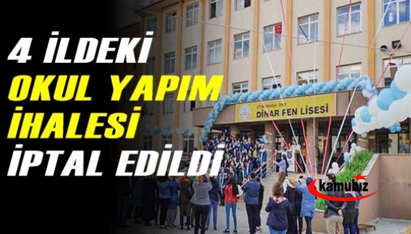 4 ilde okul yapım ihaleleri 'ödenek yetersizliği' gerekçesiyle iptal edildi