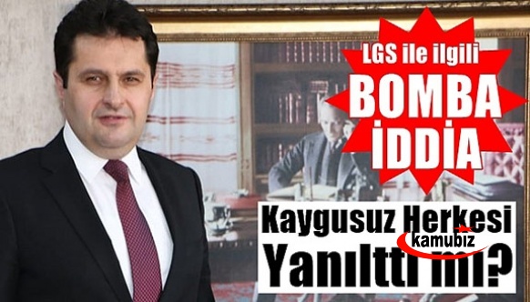 Milli Eğitim Müdürlüğünün LGS Başarısında Bomba İddia! İl müdürü herkesi yanılttı mı?