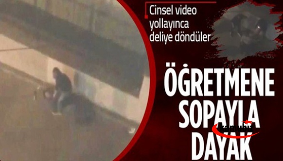 Sokak ortasında öğretmene dayak