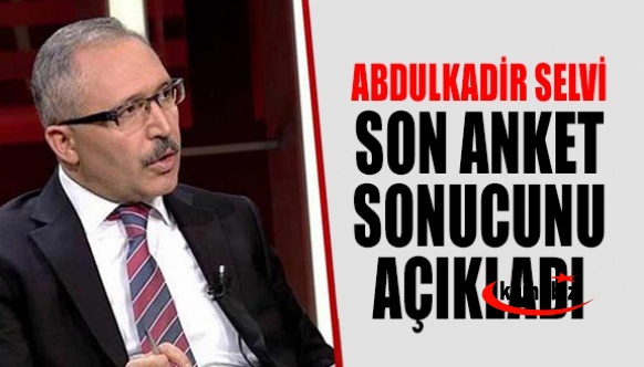 Abdulkadir Selvi son anket sonuçlarını paylaştı!