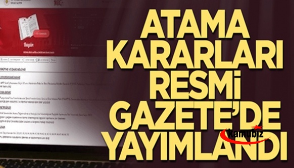 Cumhurbaşkanından üst düzey bürokrat atama ve görevden alma kararları! Genel müdür, genel müdürü yardımcısı, il müdürü..