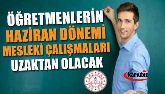 Öğretmenlerin Haziran Dönemi Mesleki Çalışmaları Uzaktan Yapılacak