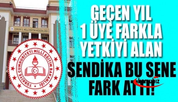 Milli Eğitim Müdürlüğünde geçen yıl 1 üye farkla yetki alan sendika, bu sene fark attı!