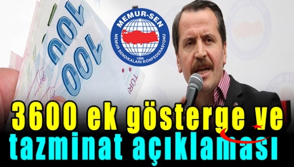 Ali Yalçın'dan 3600 ek gösterge ve tazminat açıklaması