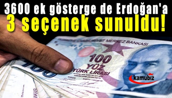 3600 ek gösterge için Erdoğan'a 3 alternatifli plan sunuldu! Peki hangisi uygulanacak?