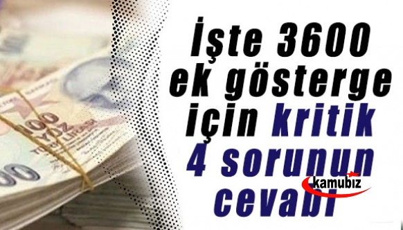 İşte 3600 ek gösterge için kritik 4 sorunun cevabı ve meslek gruplarına göre yeni emekli ikramiyesi ve maaşı tabloları