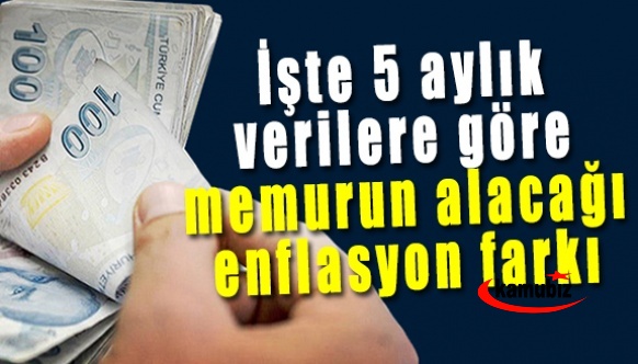 İşte 5 aylık verilere göre memurun alacağı enflasyon farkı