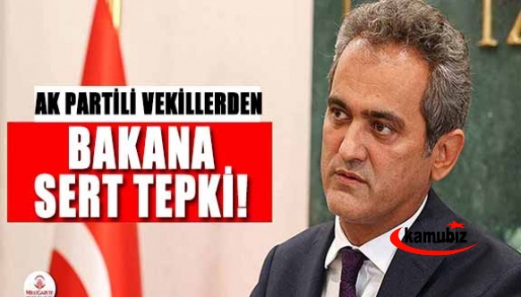 AK Partili vekillerden Milli Eğitim Bakanına tepki!