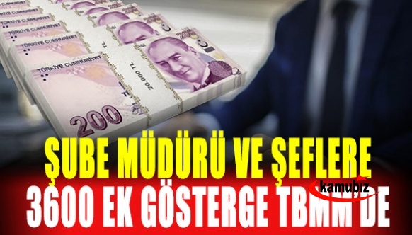 Şube müdürleri ve şeflere 3600 ek gösterge Meclis gündemine taşındı