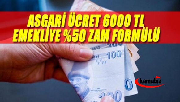 Asgari ücret 6.000 TL; Emekli zammı yüzde 50! İşte o formüller…