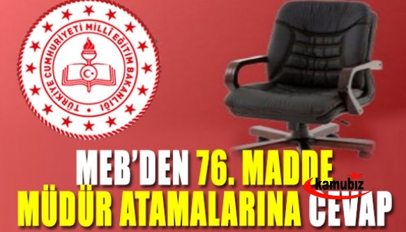 MEB'den 76. madde müdür atamalarına cevap