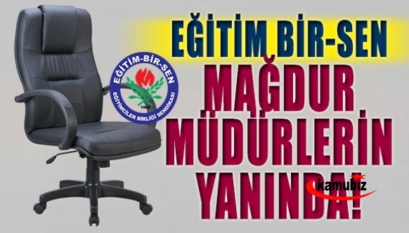 Eğitim-Bir-Sen, mağdur müdürlerin yanında