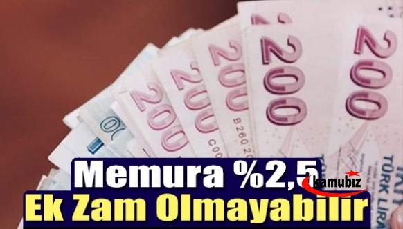 Memur ve emekliye ocak'taki gibi yüzde 2,5 ek zam olmayabilir