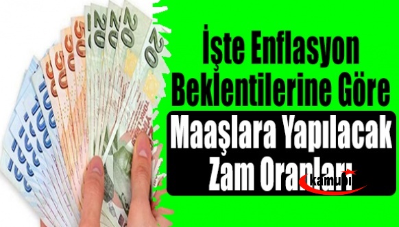 Yenişafak Gazetesi enflasyon beklentilerine göre memura yapılacak zam oranlarını ve maaşları açıkladı