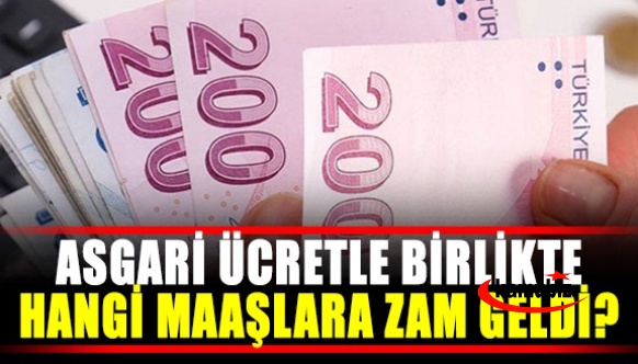 Asgari ücretle birlikte hangi maaşlara zam geldi?