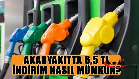 Akaryakıtın litresinde 6.5 lira indirim nasıl mümkün?